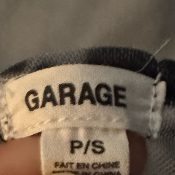 Garage Black and White Tie-Dye Crop Top - Picture 4 of 4